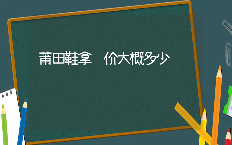 莆田鞋拿货价大概多少插图