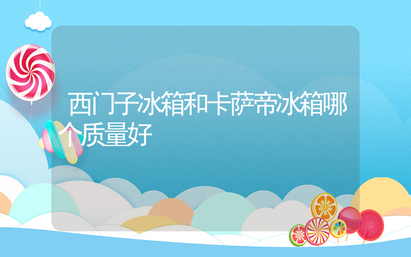 西门子冰箱和卡萨帝冰箱哪个质量好插图