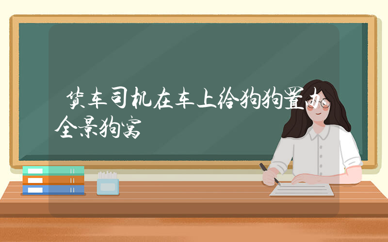 货车司机在车上给狗狗置办全景狗窝插图
