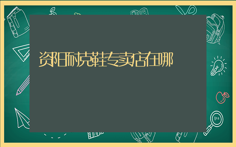 资阳耐克鞋专卖店在哪插图