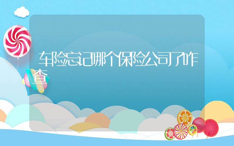 车险忘记哪个保险公司了咋查插图