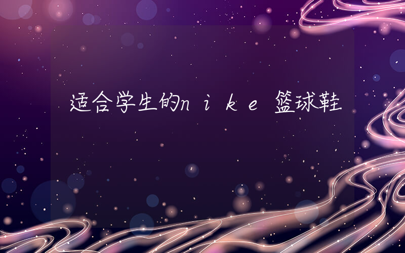 适合学生的nike篮球鞋插图