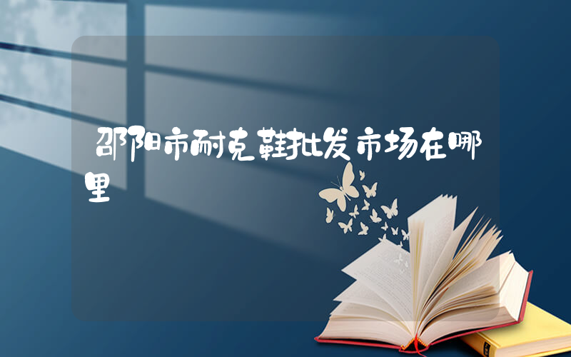 邵阳市耐克鞋批发市场在哪里插图