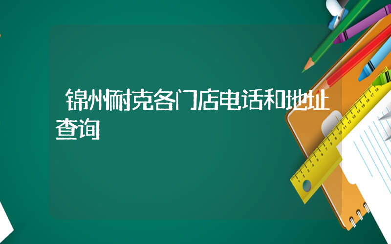 锦州耐克各门店电话和地址查询插图