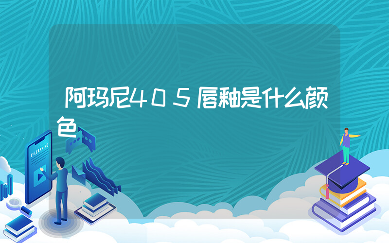 阿玛尼405唇釉是什么颜色插图