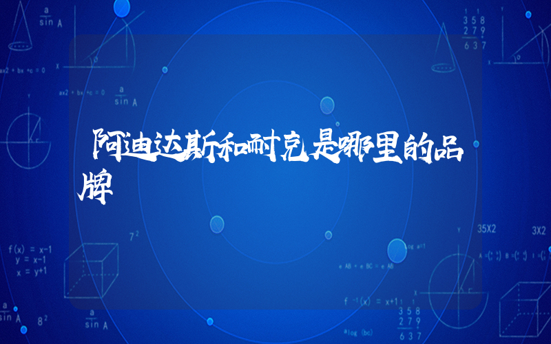 阿迪达斯和耐克是哪里的品牌插图