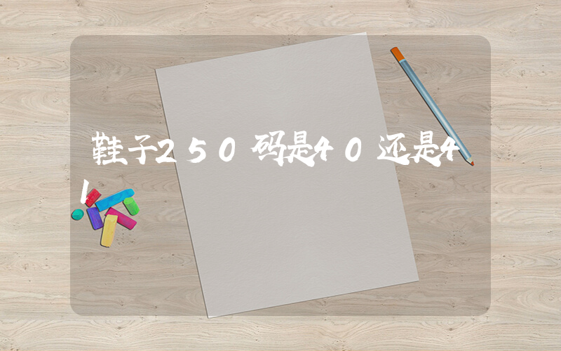 鞋子250码是40还是41插图