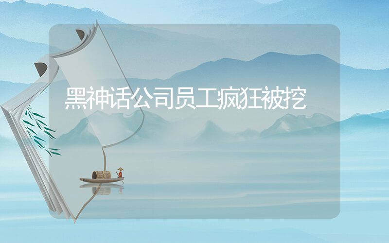 黑神话公司员工疯狂被挖插图