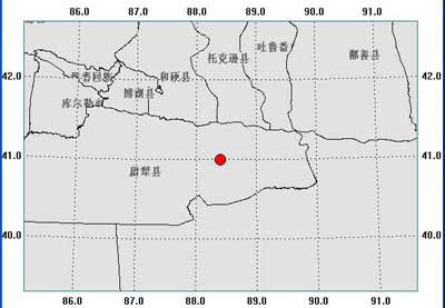 新疆尉犁县发生3.4级地震