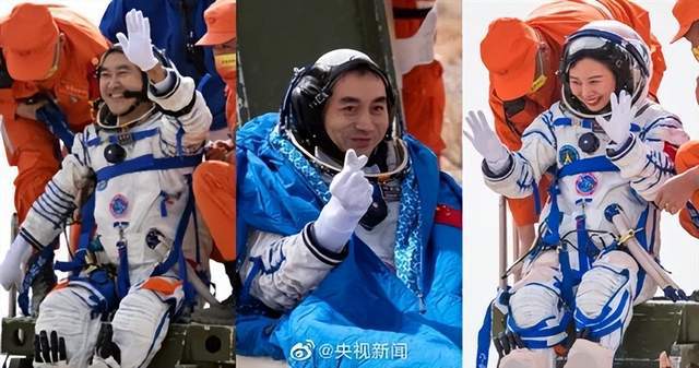 神十七乘组太空归来后正式亮相