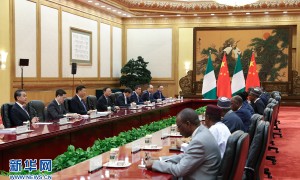 习近平同尼日利亚总统提努布会谈