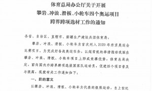 体育总局向中国滑板队致贺信