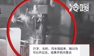 广东外卖员冒雨送餐跌入水中去世