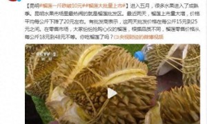 榴莲一斤跌破10元